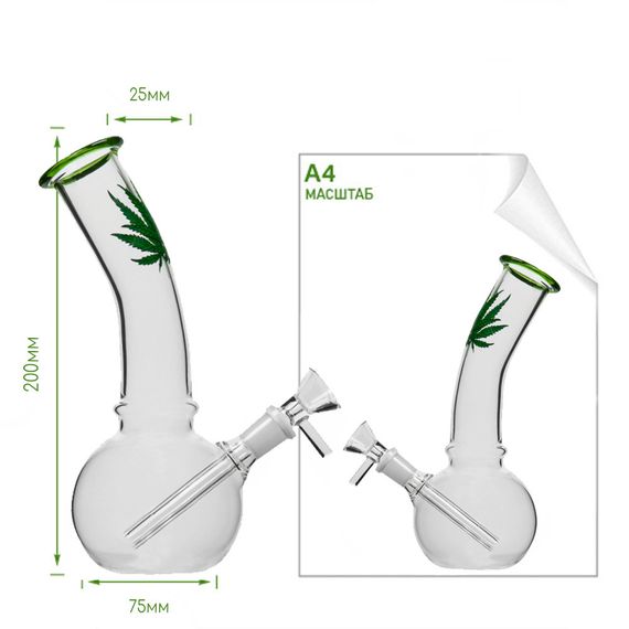 Скляний Кальян Glass Bong Leaf | Зображення 1