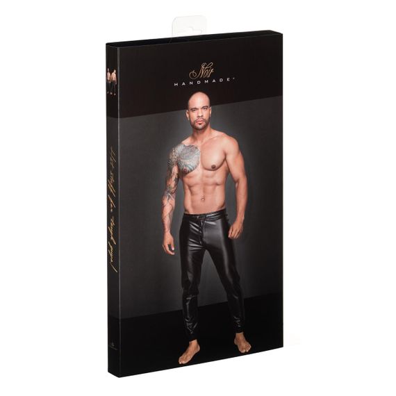 Чоловічі трегінси Noir Handmade H063 Powerwetlook treggings, XXL, мокрий ефект Sex Aura | Зображення 5
