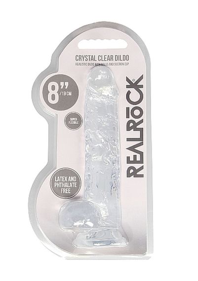 Фалоімітатор - Realrock Dildo 8" Transparent Sex Aura | Зображення 1