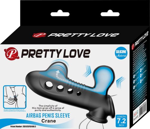 Стимулирующая насадка на пенис Pretty Love Crane с воздушным воротником sexstyle | Зображення 8