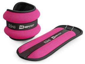 Обважнювачі для ніг та рук Hop-Sport HS-S001WB 2х0,5кг рожеві