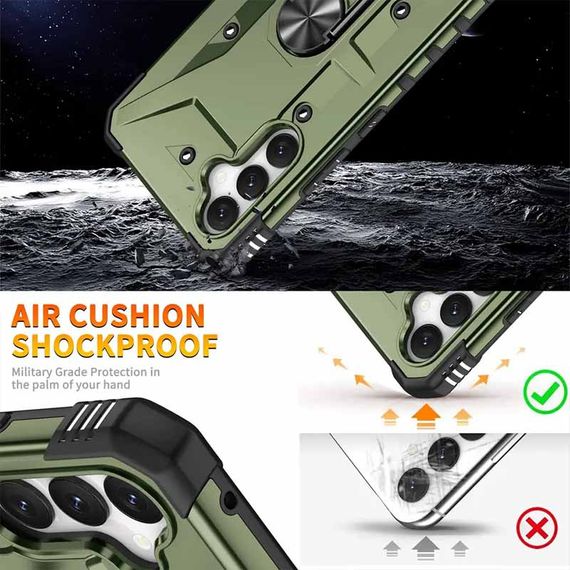 Ударопрочный чехол Pathfinder Ring для Samsung Galaxy A14 4G/5G Зеленый / Army Green | Зображення 3