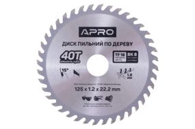 Диск пильный Apro - 125 x 22,2 мм x 40T (830105)