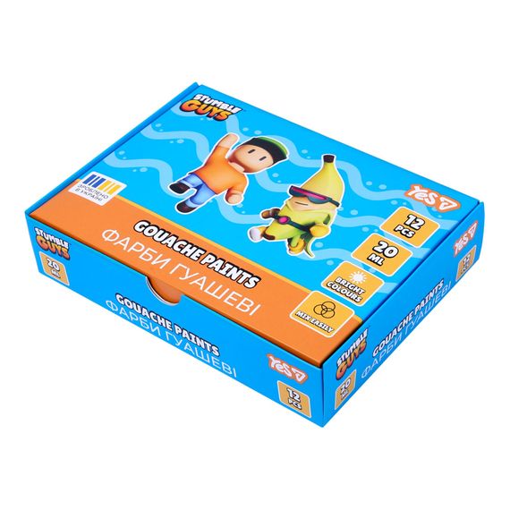 Фарби Гуаш  Stumble Guys YES 230438 12 кольорів Різнокольоровий shop (4823125206371)