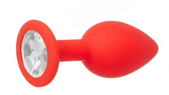 Силіконова анальна пробка з кристалом SKN KSIL-04S ( розмір S) sexstyle | Зображення 2