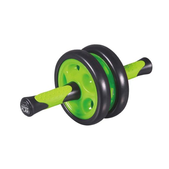 Колесо для преса подвійне PowerPlay 4327 Dual-Core Ab Wheel  Чорно-зелене | Зображення 2