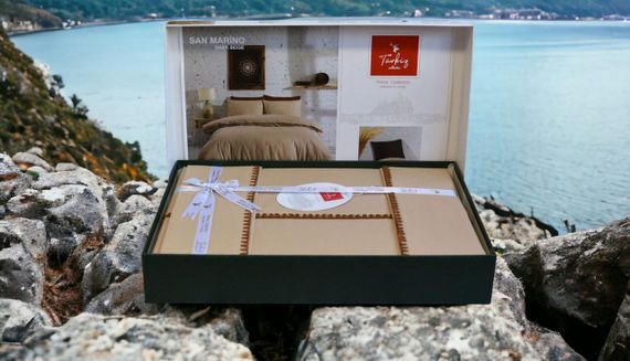 Постельное белье Turkiz Ranforse Prima 200 х 220 см San Marino Dark Beige | Зображення 1