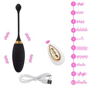 Вібро яйце з пультом Універсальний. Чорний B21-1