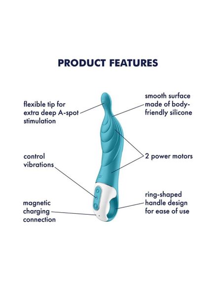 Вібратор для точки А Satisfyer A-Mazing 2 Turquoise | Зображення 3