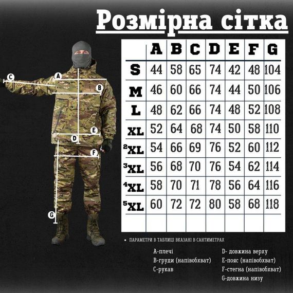 Тактичний костюм Гірка 4 анорак мультикам ВТ5973 | Зображення 1