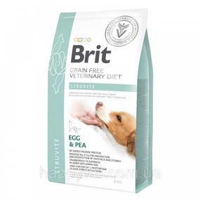 Беззерновой лечебный корм Brit VetDiet Struvite для собак при мочекаменной болезни, 2 кг