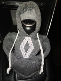 Чехол кофта Худи аксессуар на КПП Car Hoodie рено Renault серый  подарок автомобилисту 10070