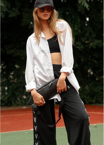 Жіноча сумка-бананка Sambag HOLSTER MSH Чорна 36 х 14 х 4 см (87113001) | Зображення 1