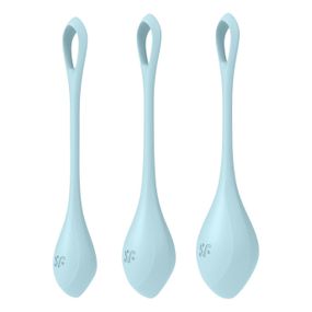 Набір йоні намистин Satisfyer Yoni Power 2, діаметр 2-2,5-3см, маса 22-44-73 г, Блакитний