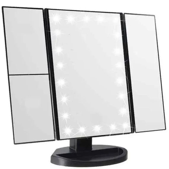 Зеркало тройное для макияжа Superstar Magnifying Mirror с LED-подсветкой прямоугольное с увеличением | Зображення 2