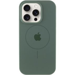 Чохол Silicone Case Full Protective (AA) with MagSafe для Apple iPhone 15 Pro (6.1") Зелений / Pine green