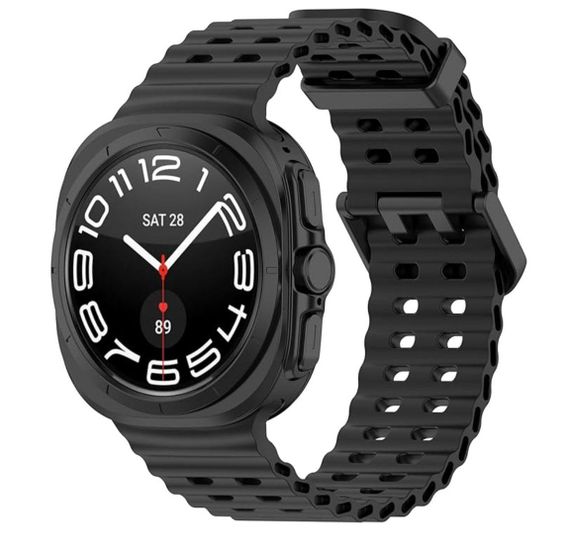 Ремешок силиконовый Primolux Ocean для часов Samsung Galaxy Watch Ultra 47 mm (SM-L705) - Black | Зображення 1