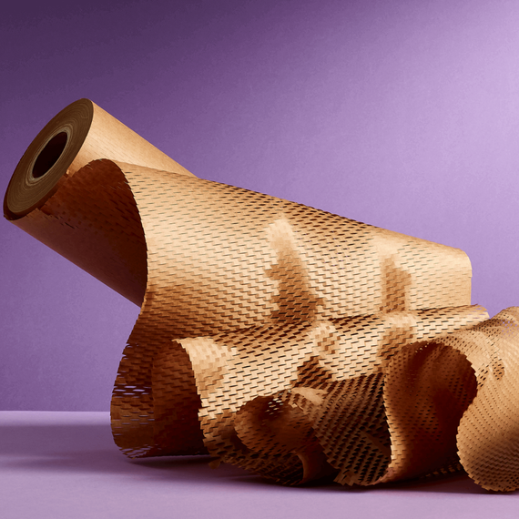 Крафт-бумага PaperPack Honeycomb, рулон - 28 см х 100 м