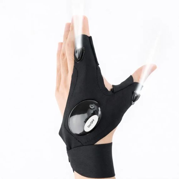 Рукавичка з вбудованим ліхтариком Glove Light, 1 шт., Чорний/Рівчатки з ліхтариком | Зображення 5