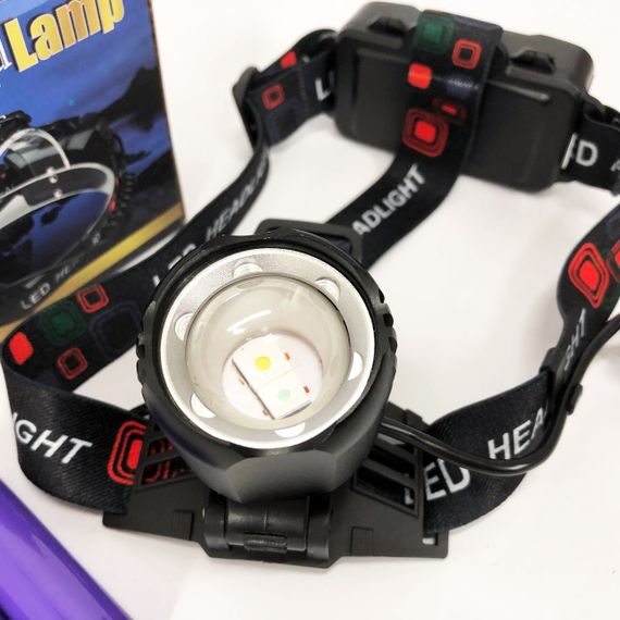 Ліхтар налобний PLD-T115-2PM10-TG (white+blue), Ліхтар акумуляторний для риболовлі, водонепроникний | Зображення 6
