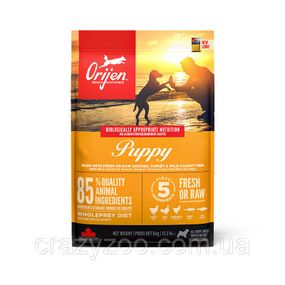 Сухий корм для цуценят малих та середніх порід Orijen Puppy з м'ясом птиці та риби 6 кг o18060