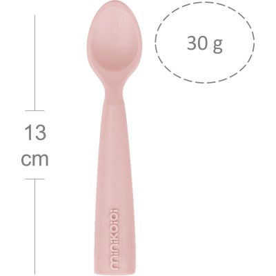 Набор детской посуды MinikOiOi Scooper - Pinky Pink силиконовая ложка (101140002) | Зображення 1