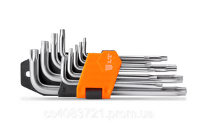 Набор удлиненных Г-образных ключей LT TORX 9 шт. СRV Т10-Т51 (L-AK-T-001U)