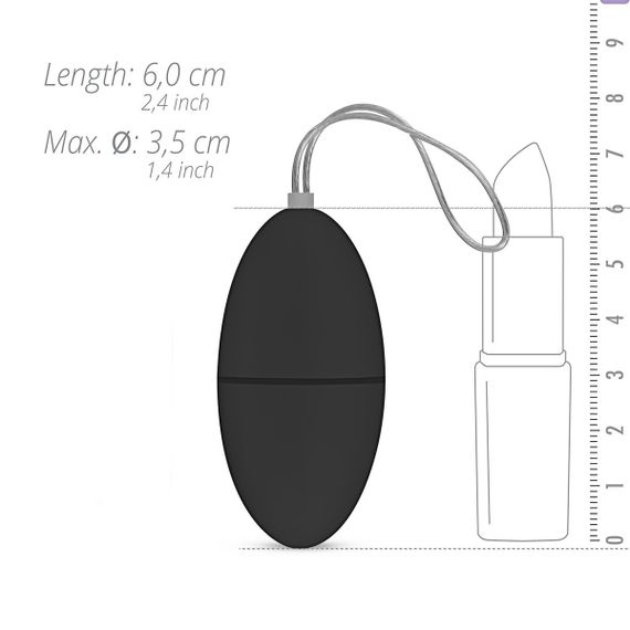 Виброяйцо с пультом Easytoys Remote Control Vibrating Egg, черный Sex Aura | Зображення 4