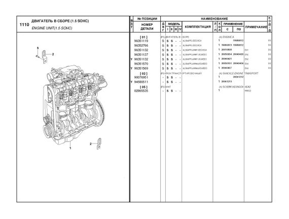 Daewoo Nexia. Каталог деталей і складальних одиниць. | Зображення 1