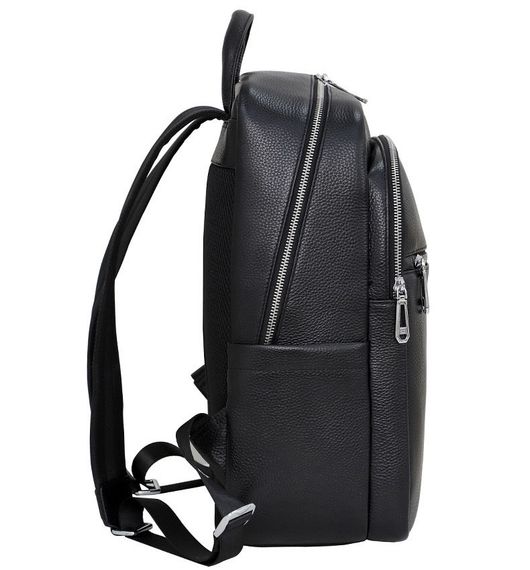 Чоловічий шкіряний рюкзак для поїздок і прогулянок чорний Tiding Bag 75362 | Зображення 7