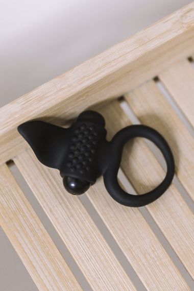 Ерекційне кільце Lingus Black з вібрацією sexstyle | Зображення 2