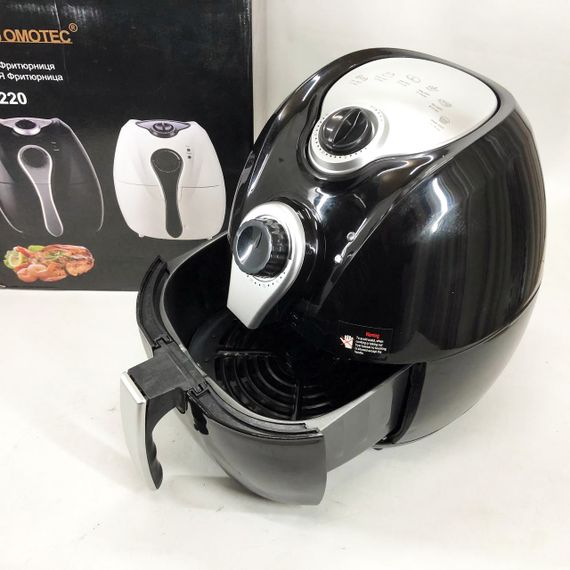 Аерофритниця Мультипіч Аерогриль Domotec MS-3220 1300 Вт 4,5 л Безмасляна з Таймером. Колір: чорний