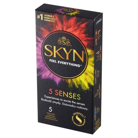 Презервативи UNIMIL SKYN 5 Senses 5 шт з ефектами і ароматами, ультратонкі, 53 мм sexstyle
