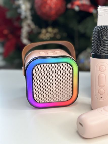Дитячий караоке Bluetooth блютуз-колонка Світлодіодний бездротовий аудіомікрофон | Зображення 4