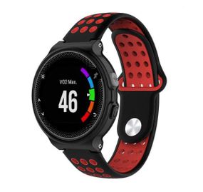 Спортивный ремешок с перфорацией Primo для часов Garmin Forerunner / Approach - Black&Red