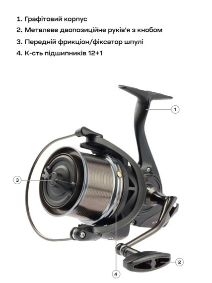 Котушка Brain Mission SE Reel 9000 12+1 BB 4.1:1 | Зображення 1
