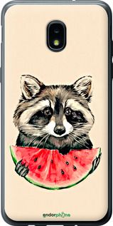 Чохол на Samsung Galaxy J3 2018 Єнотик з кавуном "4605u-1501-2448"