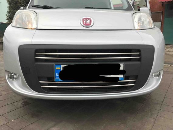 Накладка на решітку (4 част, нерж) OmsaLine - Італійська нержавійка для Peugeot Bipper 2008-2024 рр | Зображення 1