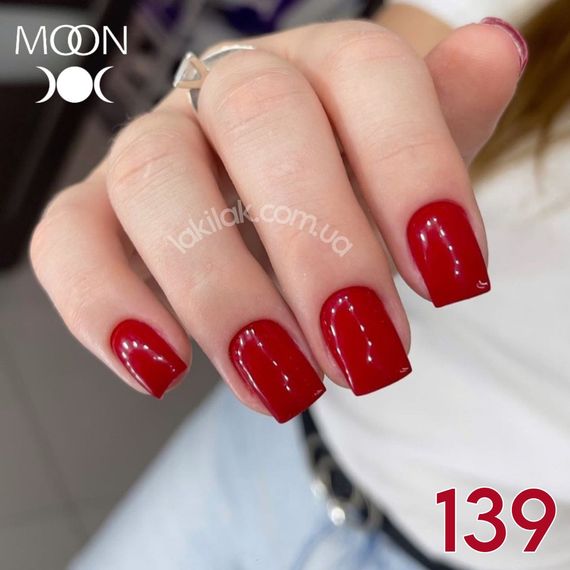 Гель-лак Moon Full №139 темно-червоний 8мл | Зображення 1