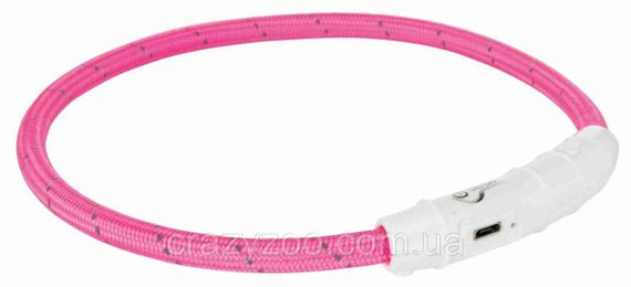 Ошейник для собак Trixie L-XL светящийся розовый 0.7х65 см 12708