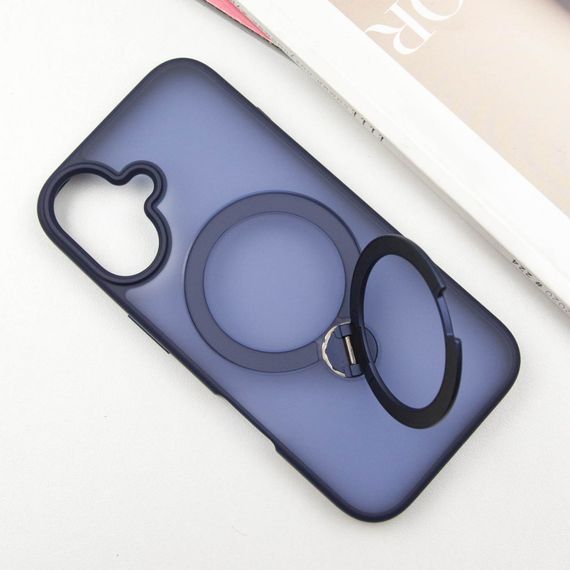 TPU+PC чохол Metal Buttons with MagSafe Colorful HQ Ring для Apple iPhone 16 (6.1") | Зображення 2