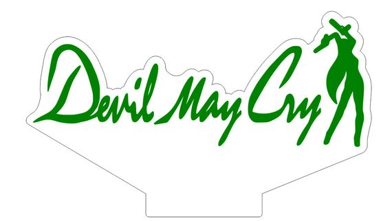 Акриловый светильник-ночник Devil May Cry 3 зеленый tty-n001998