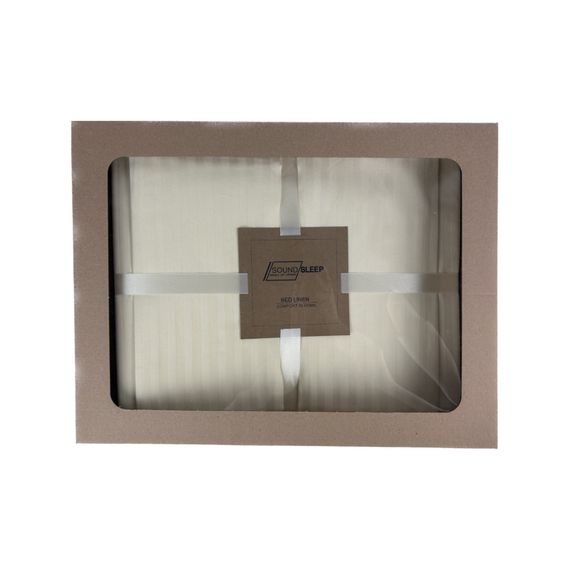 Комплект постільної білизни SoundSleep Stripe Beige сатин-страйп євро 200х220 см бежевий (2251736512017) | Зображення 2