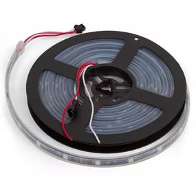 Світлодіодна стрічка SMD5050, RGB, WS2811, 60д/м з управлінням, чорна, 12В, IP67