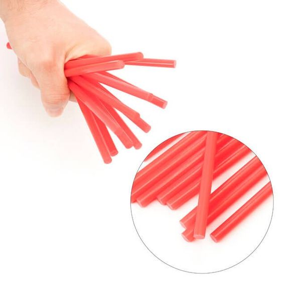 Комплект стрижнів клейових червоних 7,4*200 мм, 12 од. INTERTOOL RT-1044 | Зображення 2