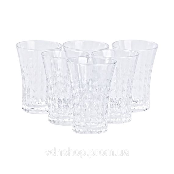 Склянки скляні набір із 6 штук по 380 мл прозорі HP4160