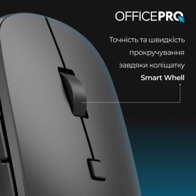 Мышка OfficePro M305B Silent Click Ergonomic Wireless Black (M305B) | Зображення 5