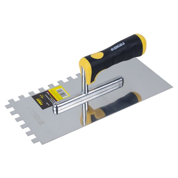 Гладилка штукатурна Sigma Profi нержавіюча 280×130мм c зубом 10×10мм 8327541