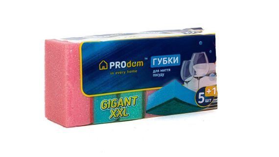 Губка кухонна 5+1 шт. &amp;quot;Гігант XXL&amp;quot;