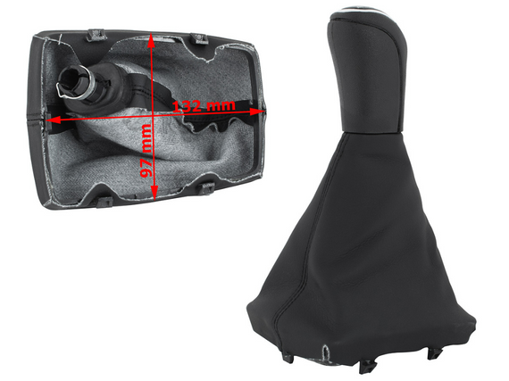 Audi A5 8T (07-16) ручка перемикання передач КПП 6 ступка з чохлом та рамкою, Ауді А5 8Т | Зображення 1